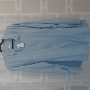 BNWT J.Jill Light Blue Silk button blouse